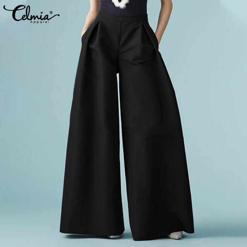 2022 Women's Wide Leg Pants Celmia Spring Summer Elegant Lady High Waist Pockets Pantalon Casual Loose Lightweight Long Trousers
2022 Women's Wide Leg Pants Celmia Spring Summer Elegant Lady High Waist Pockets Pantalon Casual Loose Lightweight Long Trousers
