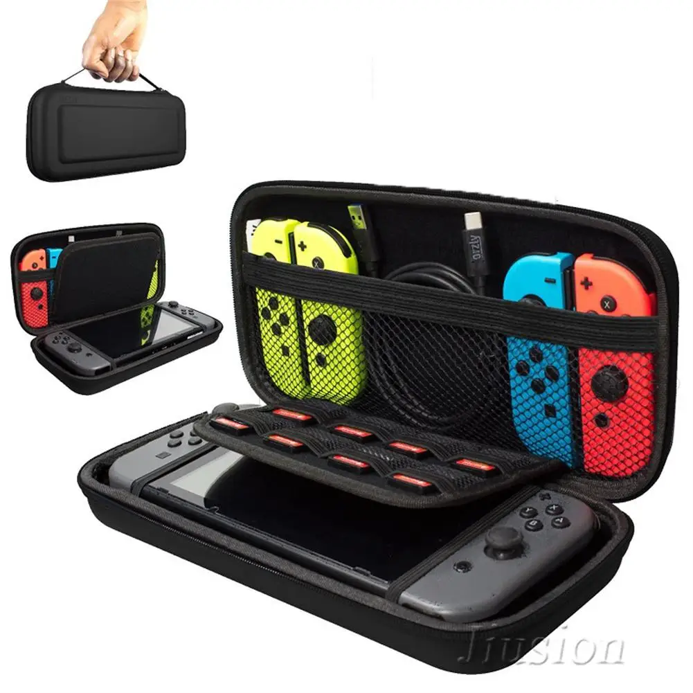 Portable Hard Case Travel Storage Bag With A Mesh Pocket Handbag Compatible for Nintendo Switch Game Accessories
Portable Hard Case Travel Storage Bag With A Mesh Pocket Handbag Compatible for Nintendo Switch Game Accessories