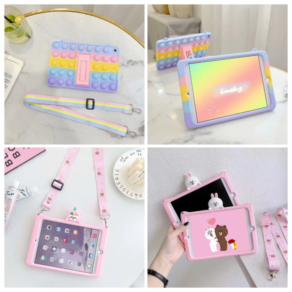Cartoon Silicon Stand Shell Case for IPad 10.2 7th 8th 6th 9.7 2018 2017 Pro 10.5 11 Air 1 2 3 4 Mini Tablet Kids Cover Funda
Cartoon Silicon Stand Shell Case for IPad 10.2 7th 8th 6th 9.7 2018 2017 Pro 10.5 11 Air 1 2 3 4 Mini Tablet Kids Cover Funda