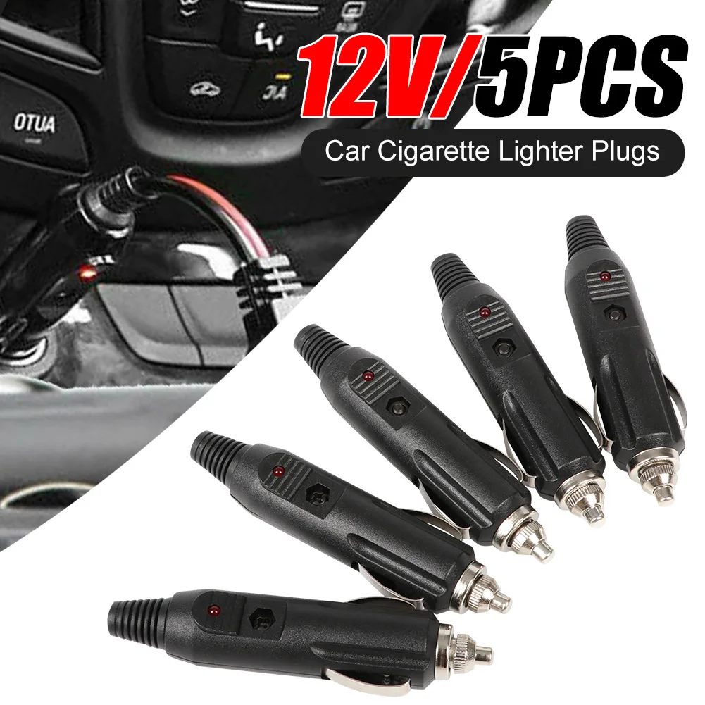 5Pcs 12V High Power Male Car Cigarette Lighter Socket Plug Connector With LED Auto Interior Parts Car Cigarette Lighter Plugs
5Pcs 12V High Power Male Car Cigarette Lighter Socket Plug Connector With LED Auto Interior Parts Car Cigarette Lighter Plugs