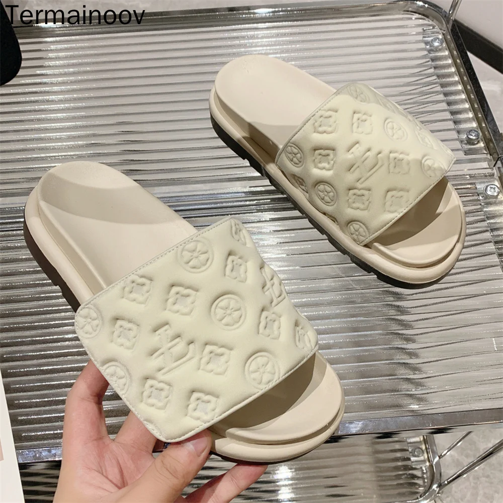 Termainoov Women's Slippers Casual Slippers New Brand Open Toe Fashion Sandals Casual Beach Non-Slip Platform Slippers
Termainoov Women's Slippers Casual Slippers New Brand Open Toe Fashion Sandals Casual Beach Non-Slip Platform Slippers