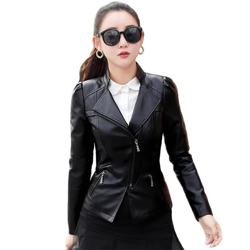 2022 Black Jackets Clothing Spring Autumn Short Coat Zipper Pockets PU Coats Faux Leather Jacket Women
2022 Black Jackets Clothing Spring Autumn Short Coat Zipper Pockets PU Coats Faux Leather Jacket Women