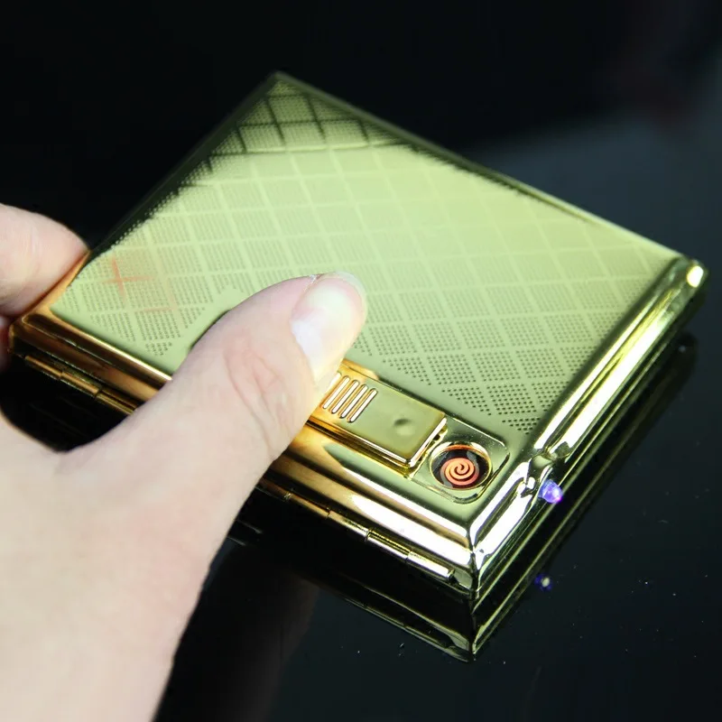 Electric Lighter USB Cigarette Case With Totch Lighter Metal 16 Packs Windproof Rechargeable Lighter Luxury Gift For Man
Electric Lighter USB Cigarette Case With Totch Lighter Metal 16 Packs Windproof Rechargeable Lighter Luxury Gift For Man