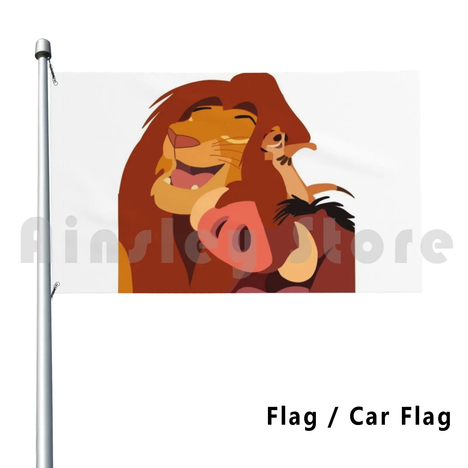 

Уличный Декор «Король Лев», флаг автомобиля, флаг «Король Лев», трио Симба, Тимон, Пемба