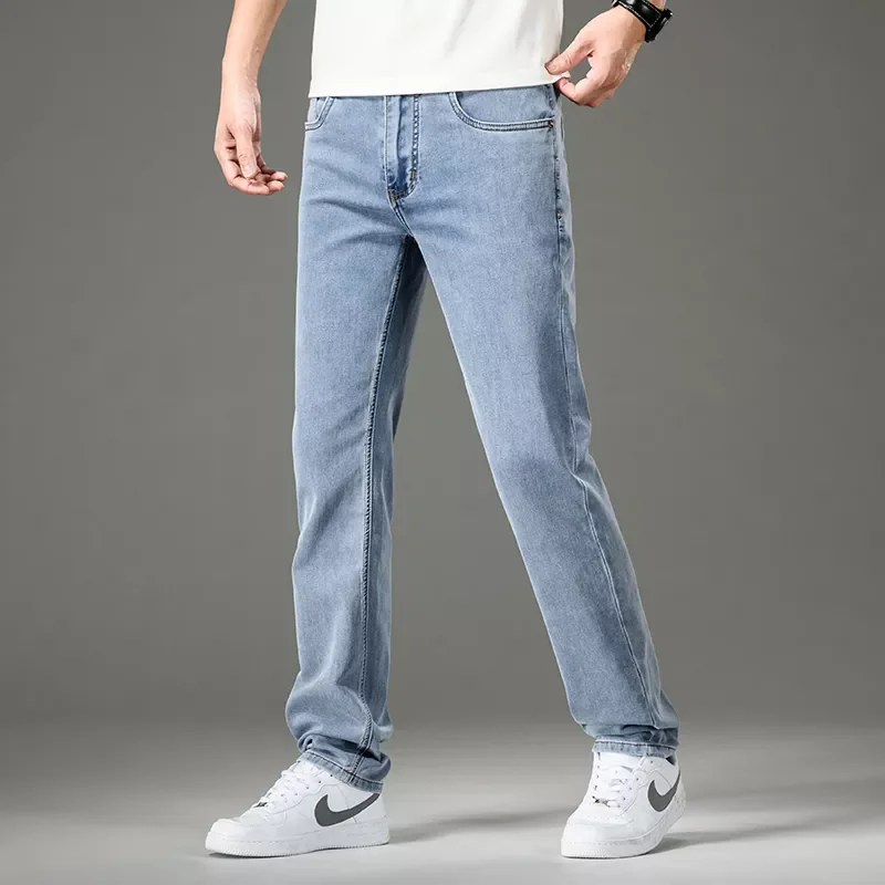 Men's Light Blue Regular Fit Jeans Cotton Linen Fabric Casual Straight Grey Denim Trousers Male Brand Spring Summer New
Men's Light Blue Regular Fit Jeans Cotton Linen Fabric Casual Straight Grey Denim Trousers Male Brand Spring Summer New