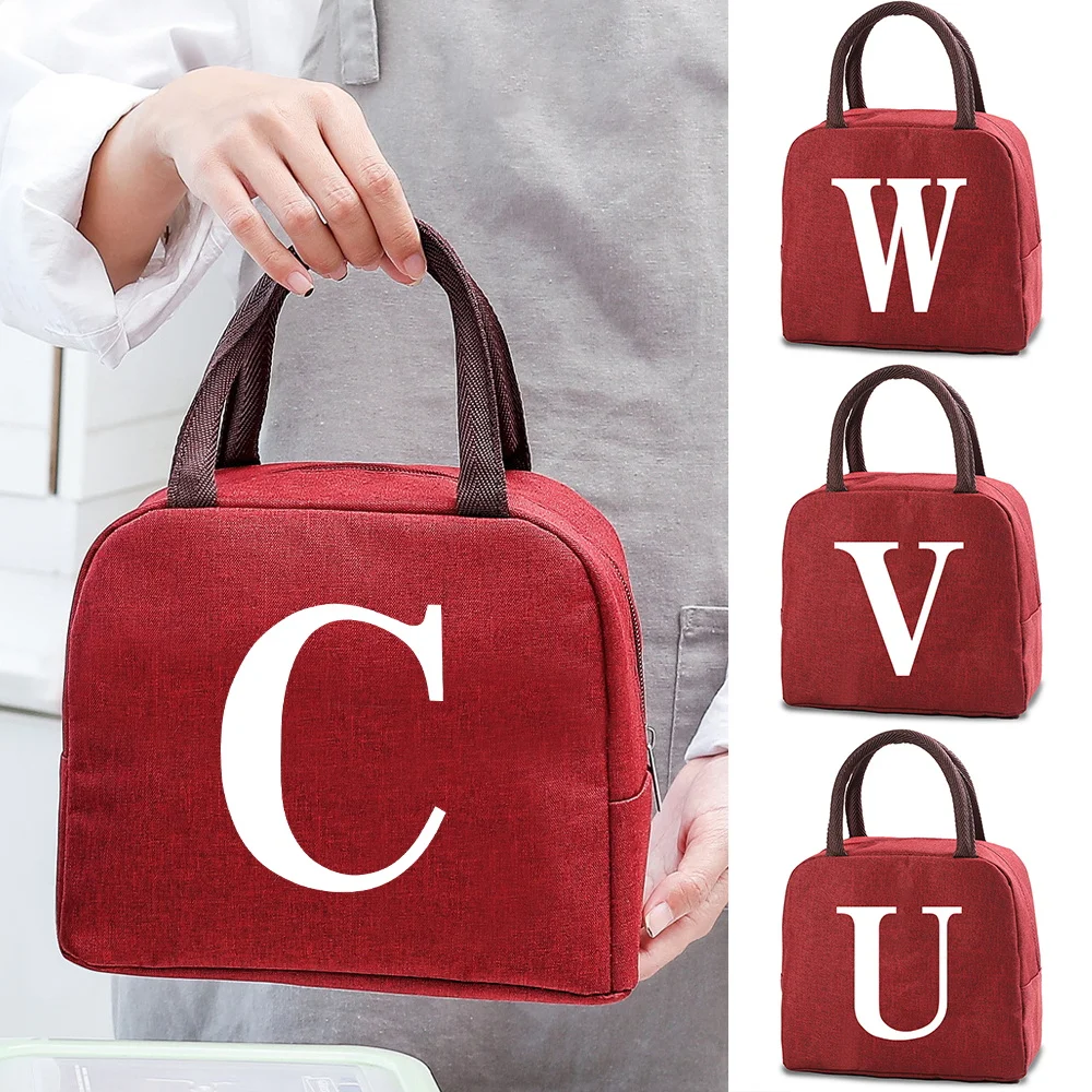 Women Insulated Lunch Bag Portable Canvas Cooler Bags Thermal Food Packing Picnic Lunchbox for Girl Kids Surname Initials Prints
Women Insulated Lunch Bag Portable Canvas Cooler Bags Thermal Food Packing Picnic Lunchbox for Girl Kids Surname Initials Prints