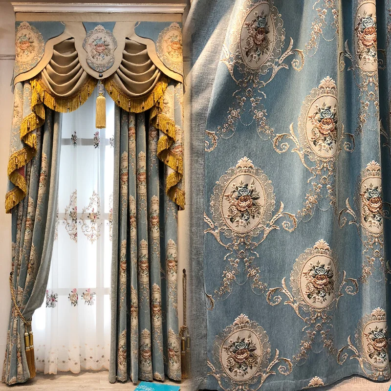 Custom High-grade French American Luxury Curtain Chenille Fabrics Embroidered Curtain Living Room Bedroom Shading Fabric
Custom High-grade French American Luxury Curtain Chenille Fabrics Embroidered Curtain Living Room Bedroom Shading Fabric