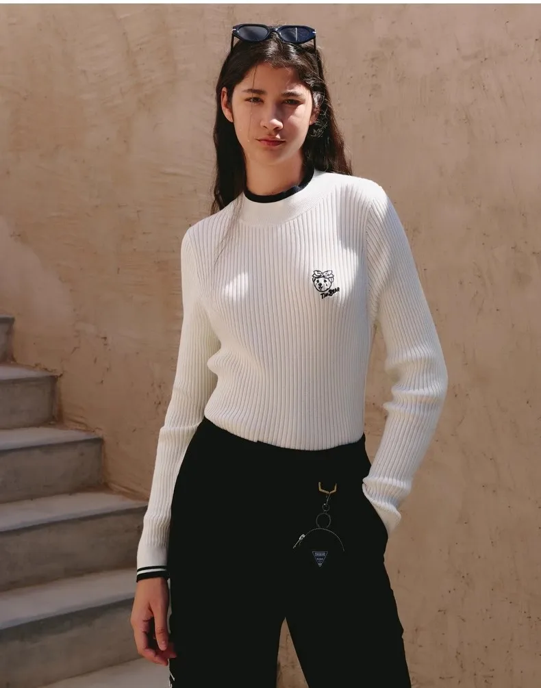 Bear Embroidery Sweater for Women, High Strech Fashion White Pullovers, Autumn Full Sleeves Crop Top,Jumper, Vestidos Para Mujer
Bear Embroidery Sweater for Women, High Strech Fashion White Pullovers, Autumn Full Sleeves Crop Top,Jumper, Vestidos Para Mujer