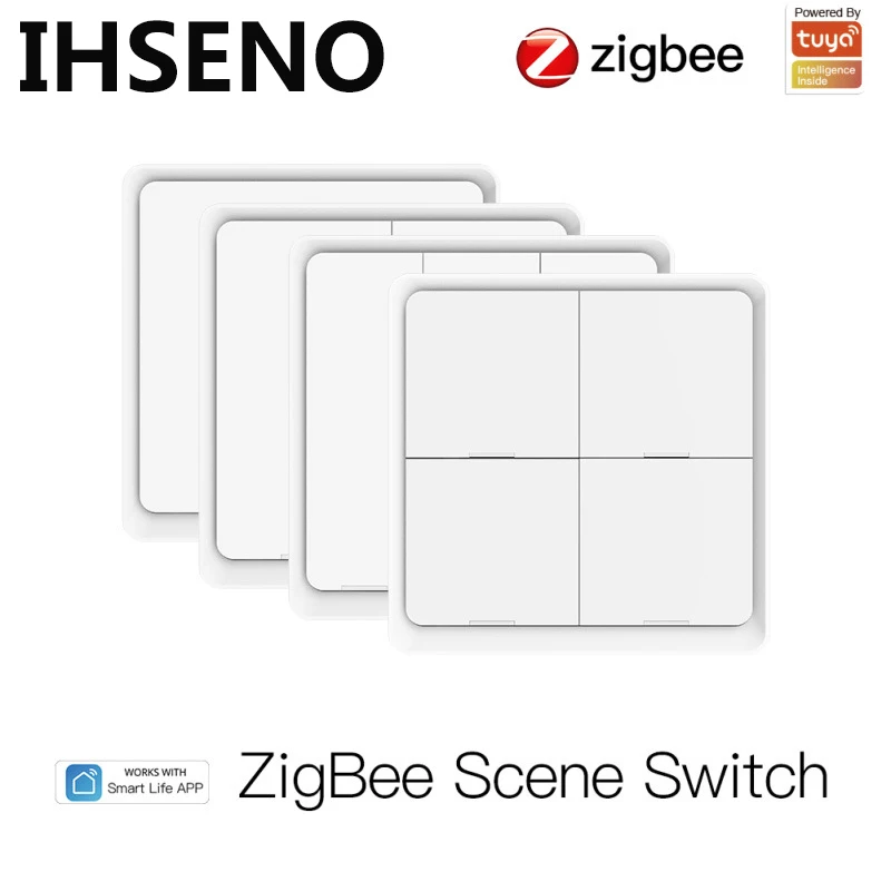 Беспроводной кнопочный контроллер ihsine 4 Gang Tuya ZigBee, 12 сцен, с питанием от батареи, автоматизация, для устройств Tuya
Беспроводной кнопочный контроллер ihsine 4 Gang Tuya ZigBee, 12 сцен, с питанием от батареи, автоматизация, для устройств Tuya