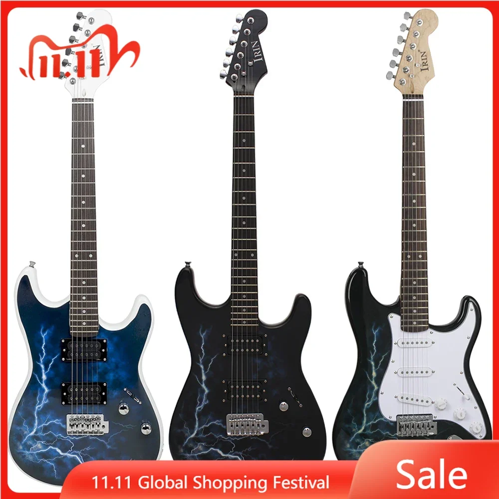 

IRIN 39 Inch Electric Guitar 6 Strings 21 Frets Maple Body Lightning Electric Guitarra With Bag Amp Guitar Parts & Accessories