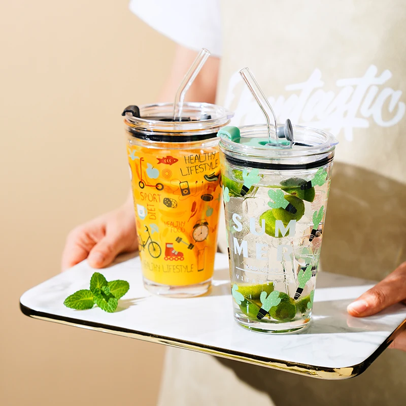 Portable Reusable Straw Cup Smoothie Bubble Tea Cute Juice Cup with Straw Travel Creative Becher Mit Strohhalm Drinkware
Portable Reusable Straw Cup Smoothie Bubble Tea Cute Juice Cup with Straw Travel Creative Becher Mit Strohhalm Drinkware