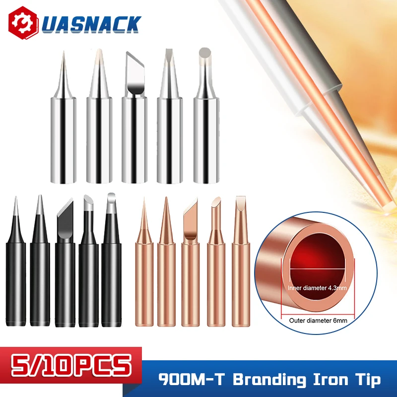 Наконечники для электрического паяльника из чистой меди 900M-T, 10/5 шт./партия, бессвинцовые наконечники для паяльной станции, головки BGA, Наборы инструментов для пайки
Наконечники для электрического паяльника из чистой меди 900M-T, 10/5 шт./партия, бессвинцовые наконечники для паяльной станции, головки BGA, Наборы инструментов для пайки