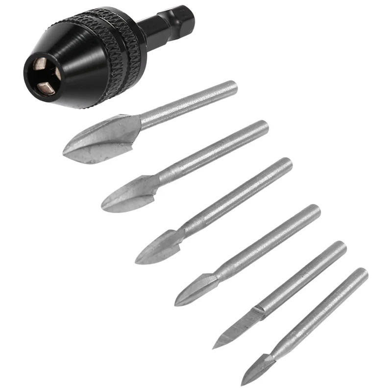 7Pcs Wood Carving Bits, 1/8Inchshank HSS Engraving Drill Tool Wood Crafts Grinding Accessories With 4486 Chuck
7Pcs Wood Carving Bits, 1/8Inchshank HSS Engraving Drill Tool Wood Crafts Grinding Accessories With 4486 Chuck