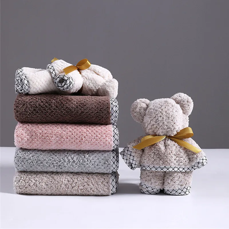 34x75cm Microfiber Coral Fleece Absorbent Bear Modeling Travel Portable Hand Face Towel Wedding Gift
34x75cm Microfiber Coral Fleece Absorbent Bear Modeling Travel Portable Hand Face Towel Wedding Gift