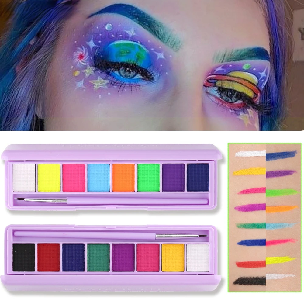 8 Colors Water Activated Eyeliner Eyeshadow Palette UV Light Neon Reactive Eyeliner Pen Glow In Dark Eye Makeup Pigment Blue
8 Colors Water Activated Eyeliner Eyeshadow Palette UV Light Neon Reactive Eyeliner Pen Glow In Dark Eye Makeup Pigment Blue
