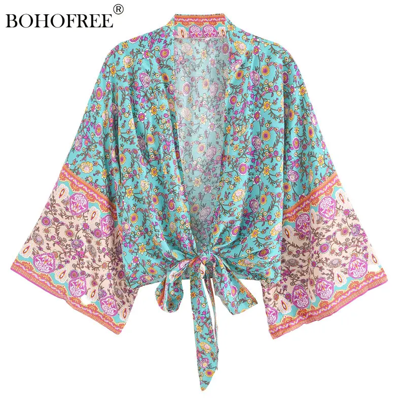 Vintage Chic Green Floral Print Wrap Kimono Blusas Batwing Sleeve Summer Beach Bikini Cover Ups Bohemian Style Boho Robe Kimono
Vintage Chic Green Floral Print Wrap Kimono Blusas Batwing Sleeve Summer Beach Bikini Cover Ups Bohemian Style Boho Robe Kimono