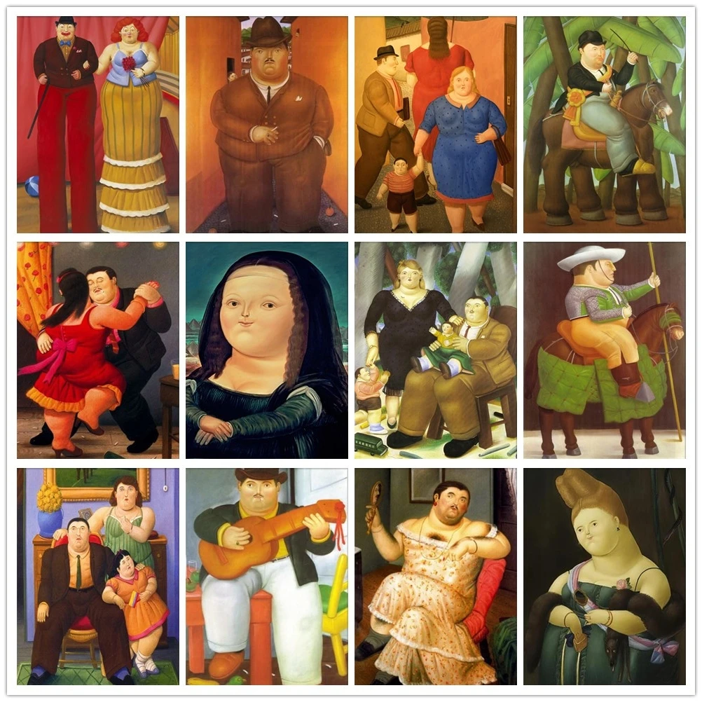 Fernando Botero Print 5D Diamond Painting Funny Carrton Fat Dancer Diamond Mbroidery Cross Stitch Kits Mosaic Drill Stickers
Fernando Botero Print 5D Diamond Painting Funny Carrton Fat Dancer Diamond Mbroidery Cross Stitch Kits Mosaic Drill Stickers