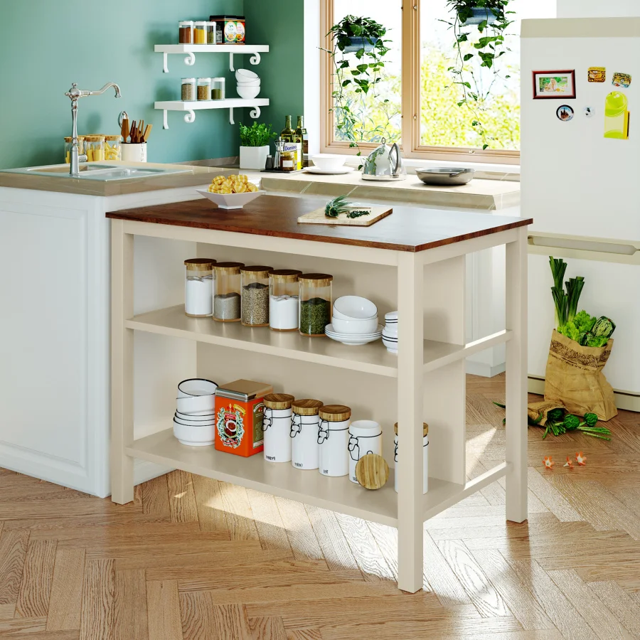 42" Solid Wood Kitchen Island with Seating, Butch Block Prep Table with Storage, Rubber Wood Dining Table with Drawer
42" Solid Wood Kitchen Island with Seating, Butch Block Prep Table with Storage, Rubber Wood Dining Table with Drawer