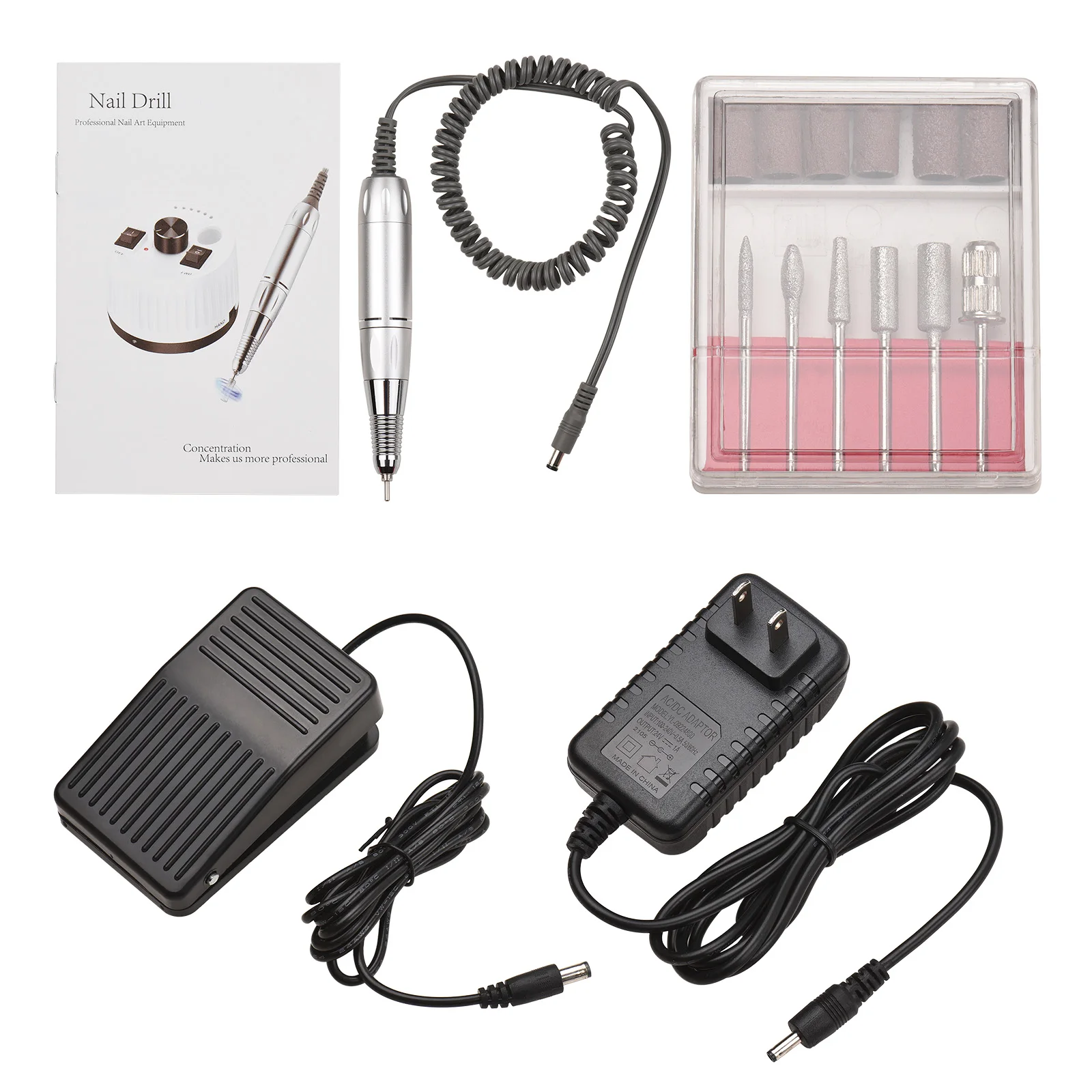 Mini Nail Drill Machine with Foot Pedal Nail Drill Bits Pen Holder 30000RPM Electric Nail File Nail Drill Pen Grinding Polishing
Mini Nail Drill Machine with Foot Pedal Nail Drill Bits Pen Holder 30000RPM Electric Nail File Nail Drill Pen Grinding Polishing