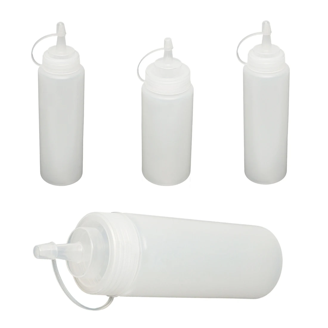 6X Clear White Plastic Squeeze Sauce Ketchup Cruet Oil Bottles 8Oz 
6X Clear White Plastic Squeeze Sauce Ketchup Cruet Oil Bottles 8Oz