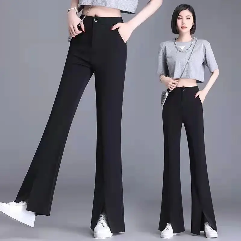 2022 Women's Spring Summer New High Waiste Slim Pants Female Long Stretch Suit Trousers Ladies Solid Color Split Pants I290
2022 Women's Spring Summer New High Waiste Slim Pants Female Long Stretch Suit Trousers Ladies Solid Color Split Pants I290