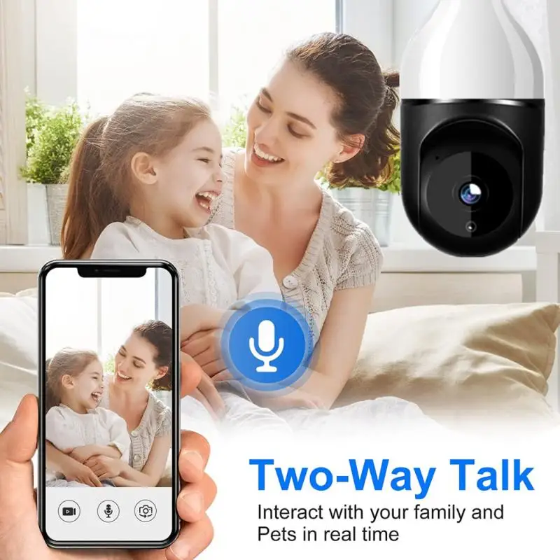 5G 2.4G Wifi E27 Bulb Surveillance Camera Night Vision Automatic Human Tracking 4X Digital Zoom Video Security Smart Monitor
5G 2.4G Wifi E27 Bulb Surveillance Camera Night Vision Automatic Human Tracking 4X Digital Zoom Video Security Smart Monitor