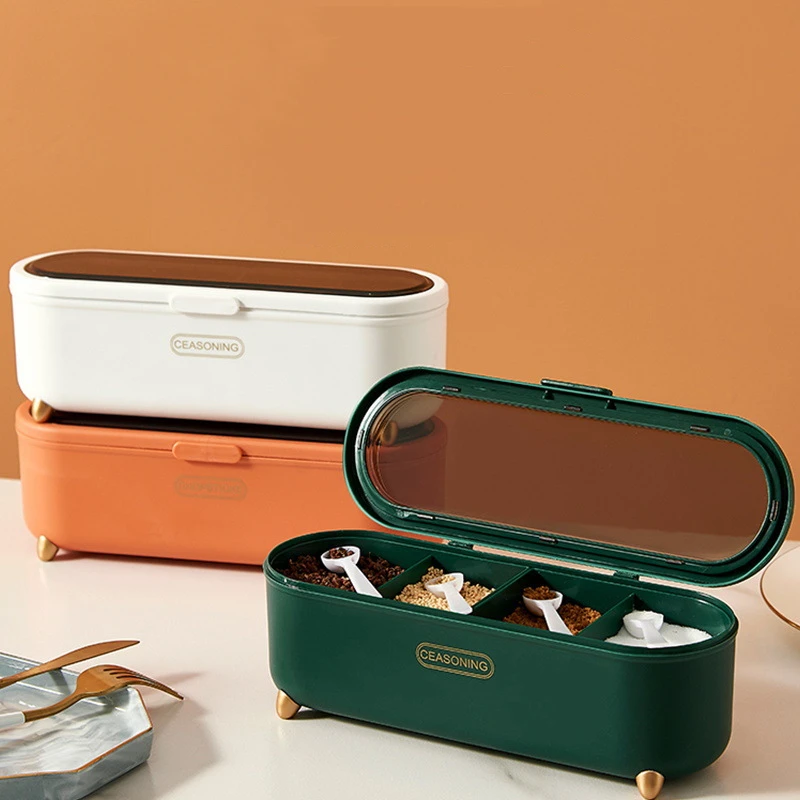 New Storage Box Kitchen Storage Seasoning Box Sealed Removable Transparent Compartment Salt Pepper Spice Moisture-proof Box
New Storage Box Kitchen Storage Seasoning Box Sealed Removable Transparent Compartment Salt Pepper Spice Moisture-proof Box