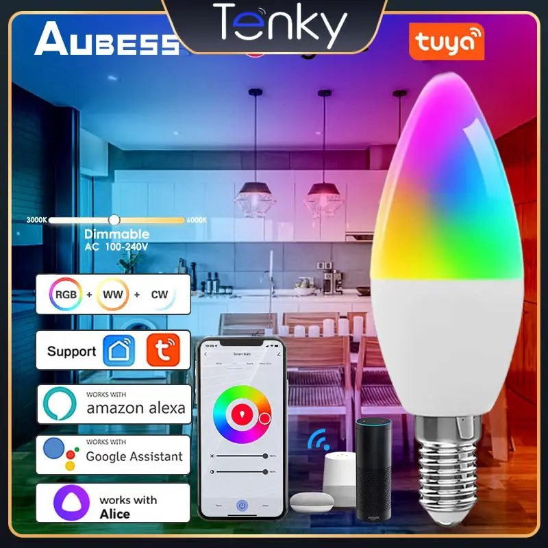 5w E14 Led Bulb For Alexa Google Home Yandex Alice Rgbcw Smart Light Bulb Tuya Zigbee Dimmable Smart Home Zigbee Smart Lamp 
5w E14 Led Bulb For Alexa Google Home Yandex Alice Rgbcw Smart Light Bulb Tuya Zigbee Dimmable Smart Home Zigbee Smart Lamp