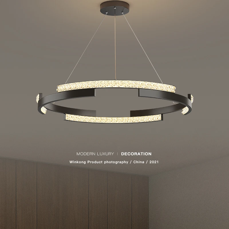 Luxury Modern Led Chandeliers Round Crystal Chandelier Black Dining Room Living Room Kitchen Bedroom Decorative Hanging Lamp
Luxury Modern Led Chandeliers Round Crystal Chandelier Black Dining Room Living Room Kitchen Bedroom Decorative Hanging Lamp
