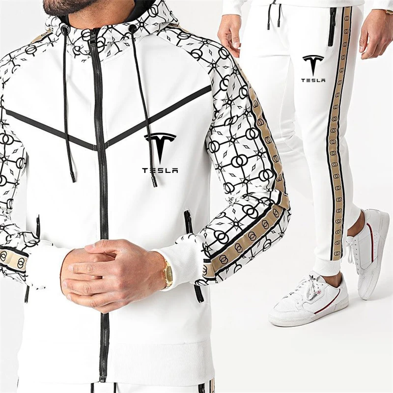 Autumn Men Hooded Jacket Sets Tesla car logo print Comfortable trendy casual Men Tracksuits 2 Piece set(jacket+Pants)
Autumn Men Hooded Jacket Sets Tesla car logo print Comfortable trendy casual Men Tracksuits 2 Piece set(jacket+Pants)