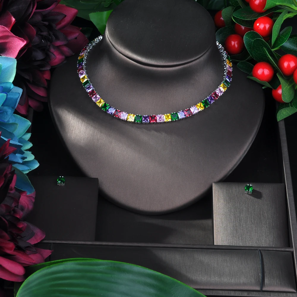 Fashion New Arrival AAA Cubic Zirconia 2pcs Jewelry Set Fashion Square Shape Pendant Necklace and Earring Sets for Woman N-13
Fashion New Arrival AAA Cubic Zirconia 2pcs Jewelry Set Fashion Square Shape Pendant Necklace and Earring Sets for Woman N-13