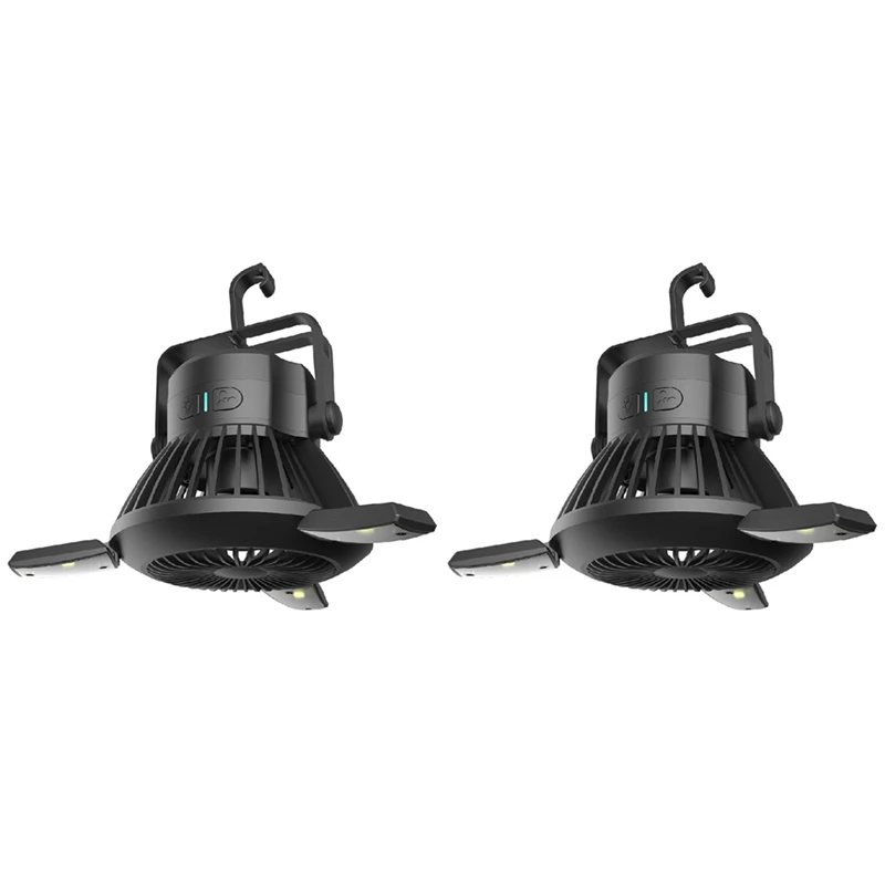 2X Portable LED Camping Lantern With Ceiling Fan - Solar Power& USB Rechargeable Tent Light Fan
2X Portable LED Camping Lantern With Ceiling Fan - Solar Power& USB Rechargeable Tent Light Fan