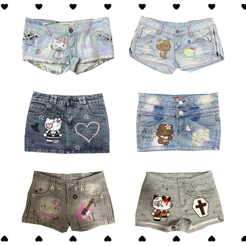 Летние Новые Модные Y2K джинсовые шорты Sanrio Hello Kitty кошка аниме мультфильм юбка с высокой талией брюки с вышивкой горячая Распродажа подарок для девочки
Летние Новые Модные Y2K джинсовые шорты Sanrio Hello Kitty кошка аниме мультфильм юбка с высокой талией брюки с вышивкой горячая Распродажа подарок для девочки