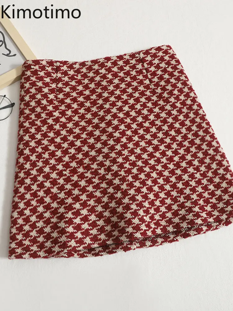 Твидовая клетчатая юбка Kimotimo в «гусиную лапку» для женщин, новинка 2022, трапециевидные мини-юбки с высокой талией, французская Ретро универс...
Твидовая клетчатая юбка Kimotimo в «гусиную лапку» для женщин, новинка 2022, трапециевидные мини-юбки с высокой талией, французская Ретро универс...