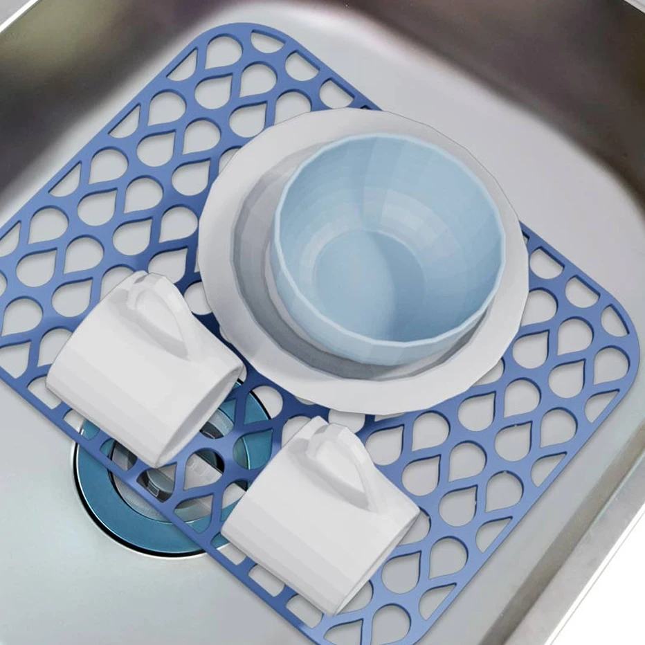 Kitchen Silicone Sink Mat Sink Drain Pad Mat Grid Fitting Foldable Sink Protector Tableware Storage Pad Quick Drain Mat
Kitchen Silicone Sink Mat Sink Drain Pad Mat Grid Fitting Foldable Sink Protector Tableware Storage Pad Quick Drain Mat