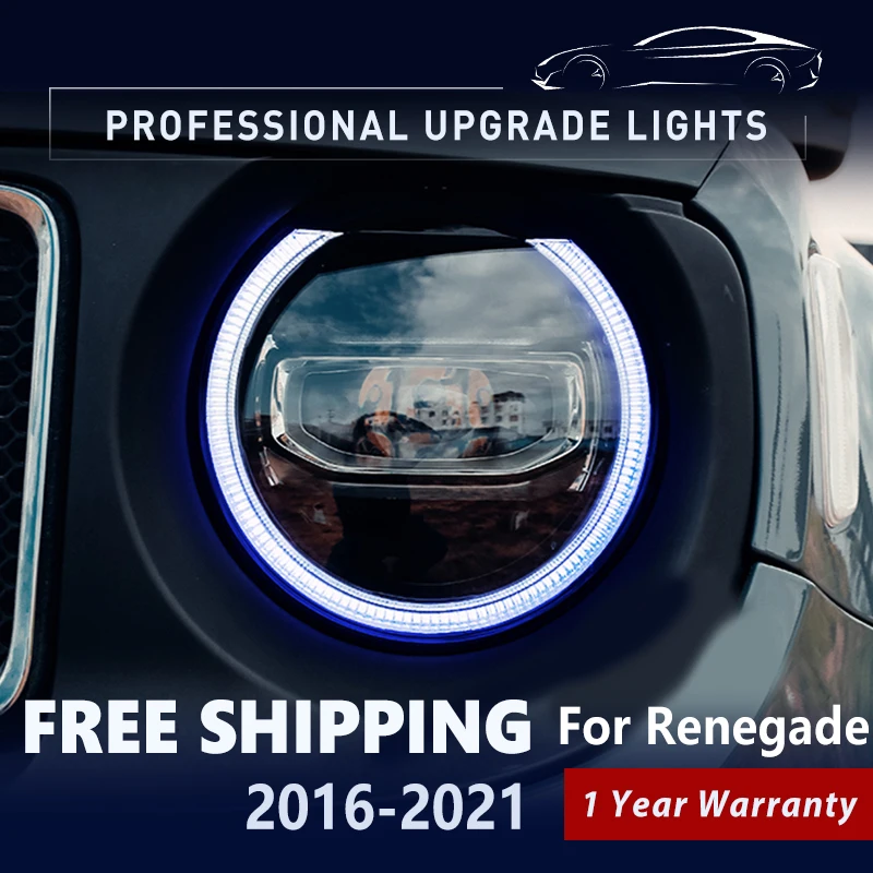 Car Styling for Jeep Renegade Headlights 2016-2021 LED Headlight LED DRL Hid Head Lamp Angel Eye Bi Xenon Beam Accessories
Car Styling for Jeep Renegade Headlights 2016-2021 LED Headlight LED DRL Hid Head Lamp Angel Eye Bi Xenon Beam Accessories