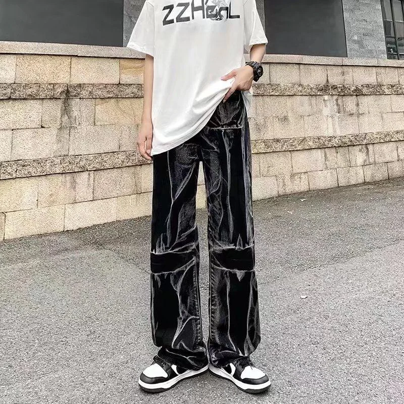 DEEPTOWN Gothic Straight Jeans Men Y2K Denim Pants Streetwear Hip Hop Trousers Male Punk Loose Fashion Casual Distressed Black
DEEPTOWN Gothic Straight Jeans Men Y2K Denim Pants Streetwear Hip Hop Trousers Male Punk Loose Fashion Casual Distressed Black