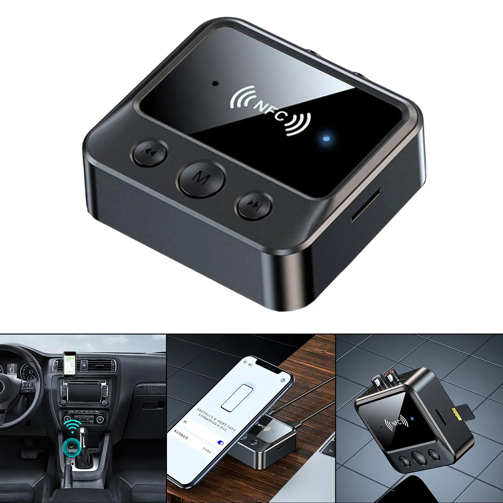 Bluetooth 5.1 Transmitter Receiver NFC Speakers AUX Bluetooth Audio Adapter for PC
Bluetooth 5.1 Transmitter Receiver NFC Speakers AUX Bluetooth Audio Adapter for PC