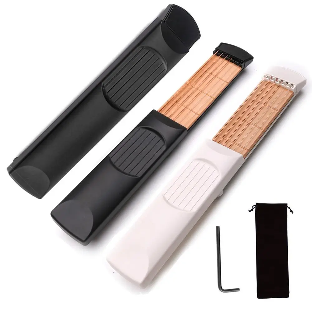 Pocket Acoustic Guitar Practice Tool For Beginners 6-fret / 4-fret Fingerboard Chord Trainer Portable Gadget 
Pocket Acoustic Guitar Practice Tool For Beginners 6-fret / 4-fret Fingerboard Chord Trainer Portable Gadget