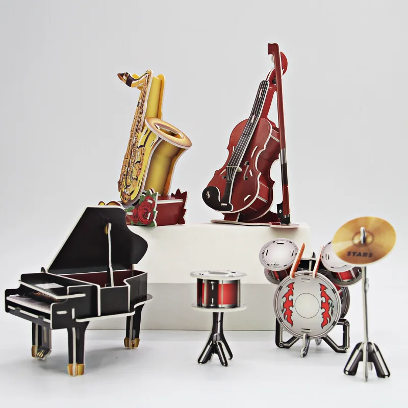 Diy Paper 3D Three-dimensional Musical Instrument Model Heat Shrinkable Film Assembly Hand-made Brain Puzzle Children's Toys
Diy Paper 3D Three-dimensional Musical Instrument Model Heat Shrinkable Film Assembly Hand-made Brain Puzzle Children's Toys
