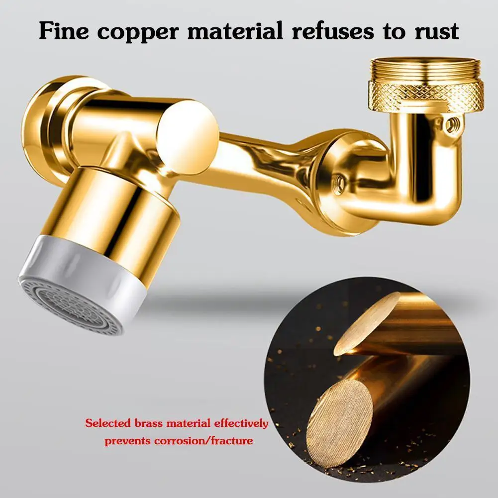 

1080 Degree Brass Basin Faucet Aeratorsr Bathroom Tap Accessories Swivel Bubbler Universal Adapter Nozzle Kitchen Washbasin J3p9
