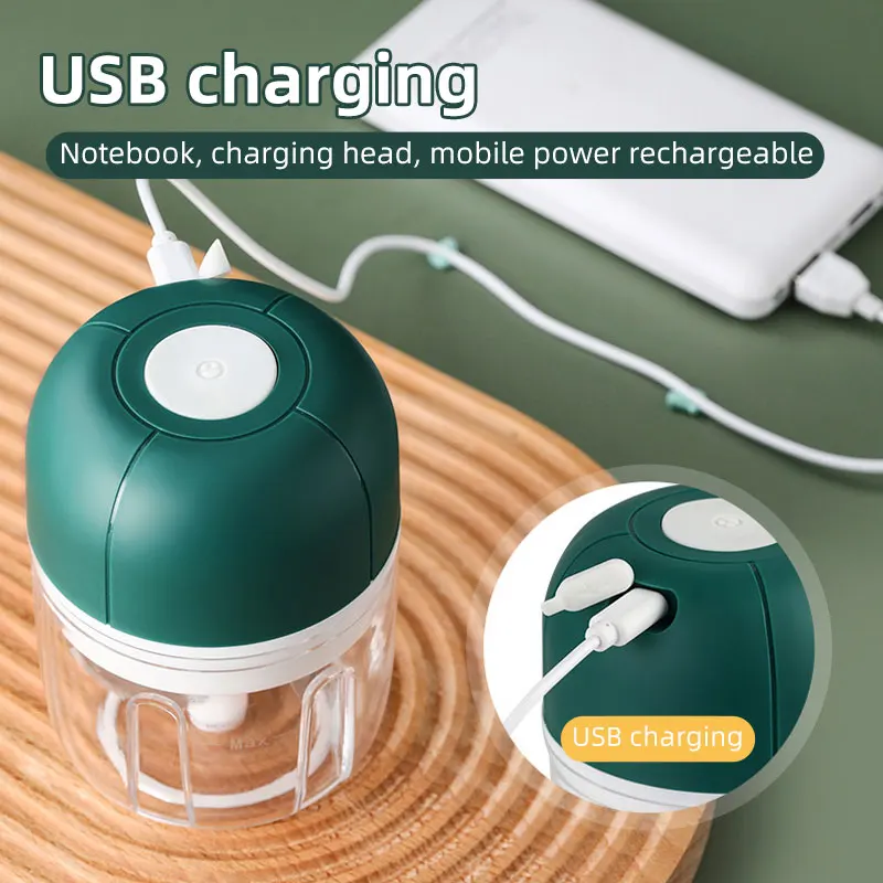Kitchen Mini Electric Cutter 250ml USB Charging Wireless Food Chopper Garlic Chili Meat Grinder Baby Complementary Food Mixer
Kitchen Mini Electric Cutter 250ml USB Charging Wireless Food Chopper Garlic Chili Meat Grinder Baby Complementary Food Mixer