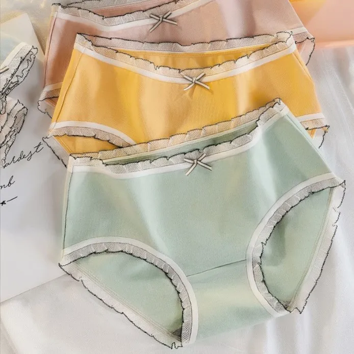 New Ladies Pure Cotton Panties Breathable Girls Seamless Graphene Antibacterial Crotch Bow Triangle Panties Women (2pcs)
New Ladies Pure Cotton Panties Breathable Girls Seamless Graphene Antibacterial Crotch Bow Triangle Panties Women (2pcs)