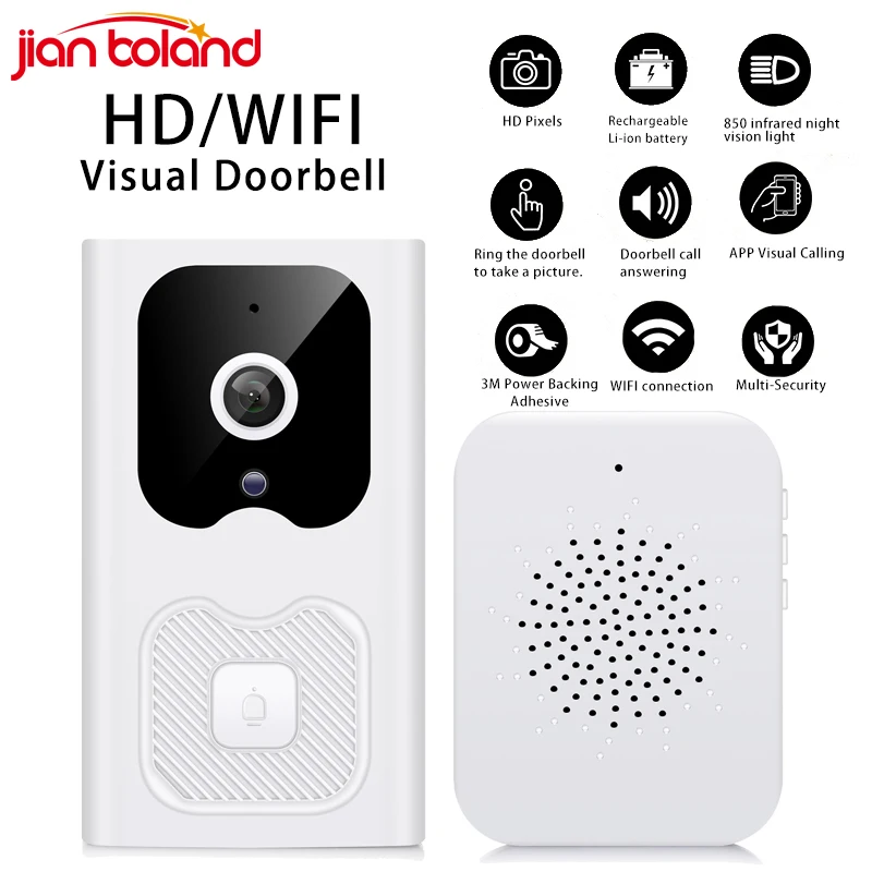 Wireless HD Night Visual Audio Doorbell With Camera WIFI Voice Intercom Remote Monitor Anti-theft Dingdong Sound Rechargeable 
Wireless HD Night Visual Audio Doorbell With Camera WIFI Voice Intercom Remote Monitor Anti-theft Dingdong Sound Rechargeable