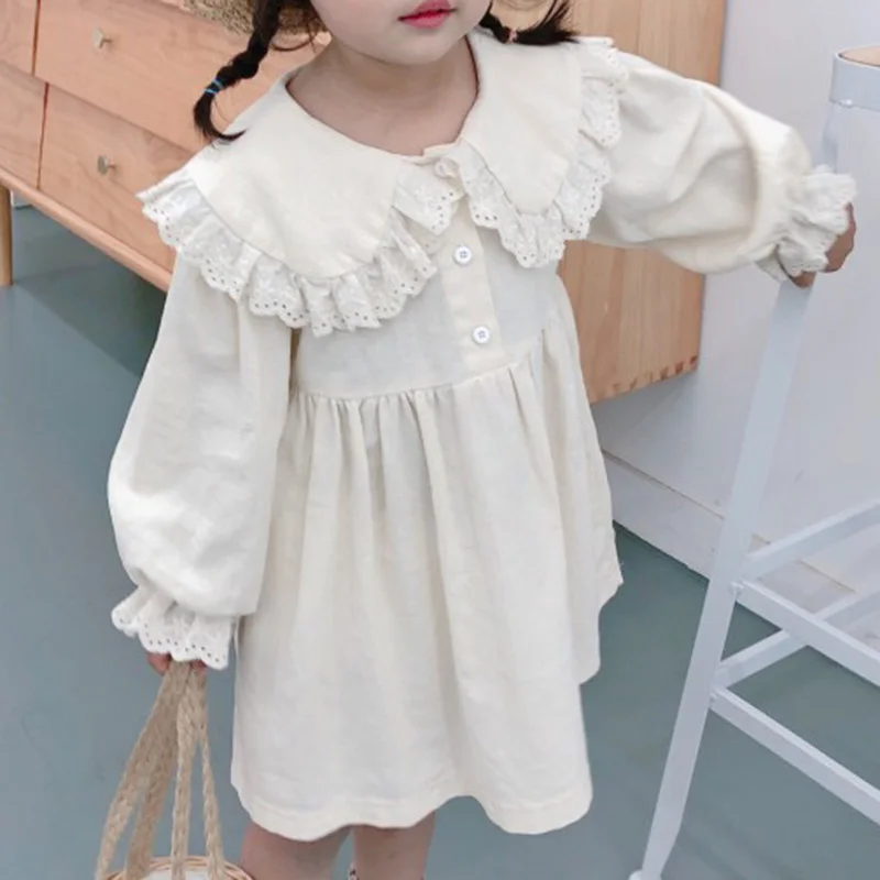 2023 New Spring Autumn Dress Kid Clothes Lapel Lace Decoration Children's Clothing Girl Dress for 2-6 Years
2023 New Spring Autumn Dress Kid Clothes Lapel Lace Decoration Children's Clothing Girl Dress for 2-6 Years