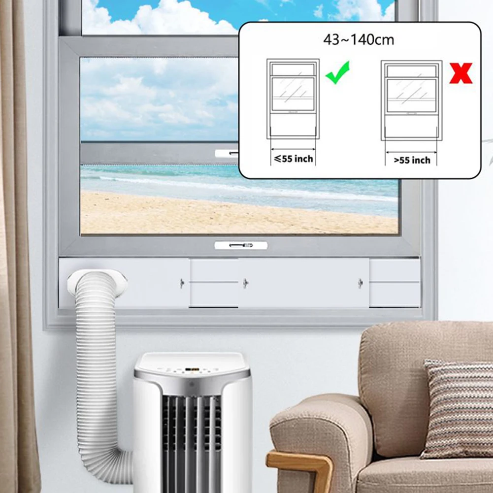Portable Air Conditioner Win-dow Vent Kit AC Exhaust Hose Universal Coupler Adjustable Seal Universal Duct Extension Pipe
Portable Air Conditioner Win-dow Vent Kit AC Exhaust Hose Universal Coupler Adjustable Seal Universal Duct Extension Pipe