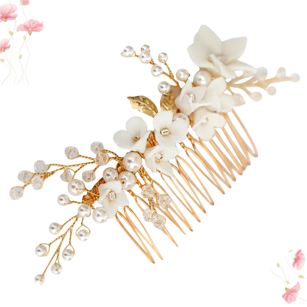 Alloy Hair Comb Fashion Banquet Headdress Handmade White Pearl Flower Shape Wedding Accessories Beautiful Bridal Hair Ornament
Alloy Hair Comb Fashion Banquet Headdress Handmade White Pearl Flower Shape Wedding Accessories Beautiful Bridal Hair Ornament