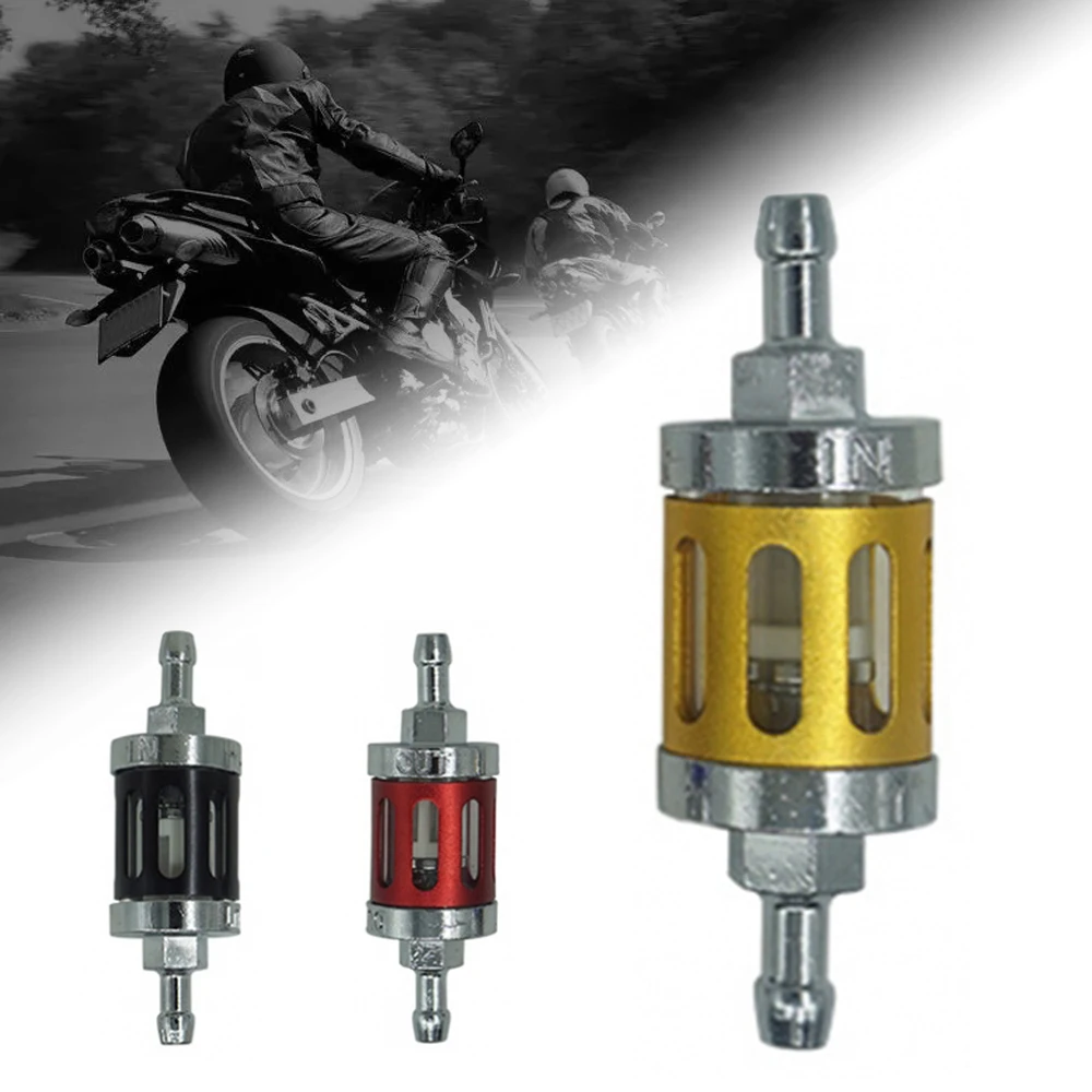 

7mm CNC Aluminum Alloy Universal Glass Motorcycle Gas Fuel Gasoline Oil Filter Moto- Accessories for ATV Dirt Pit Bike Motocross