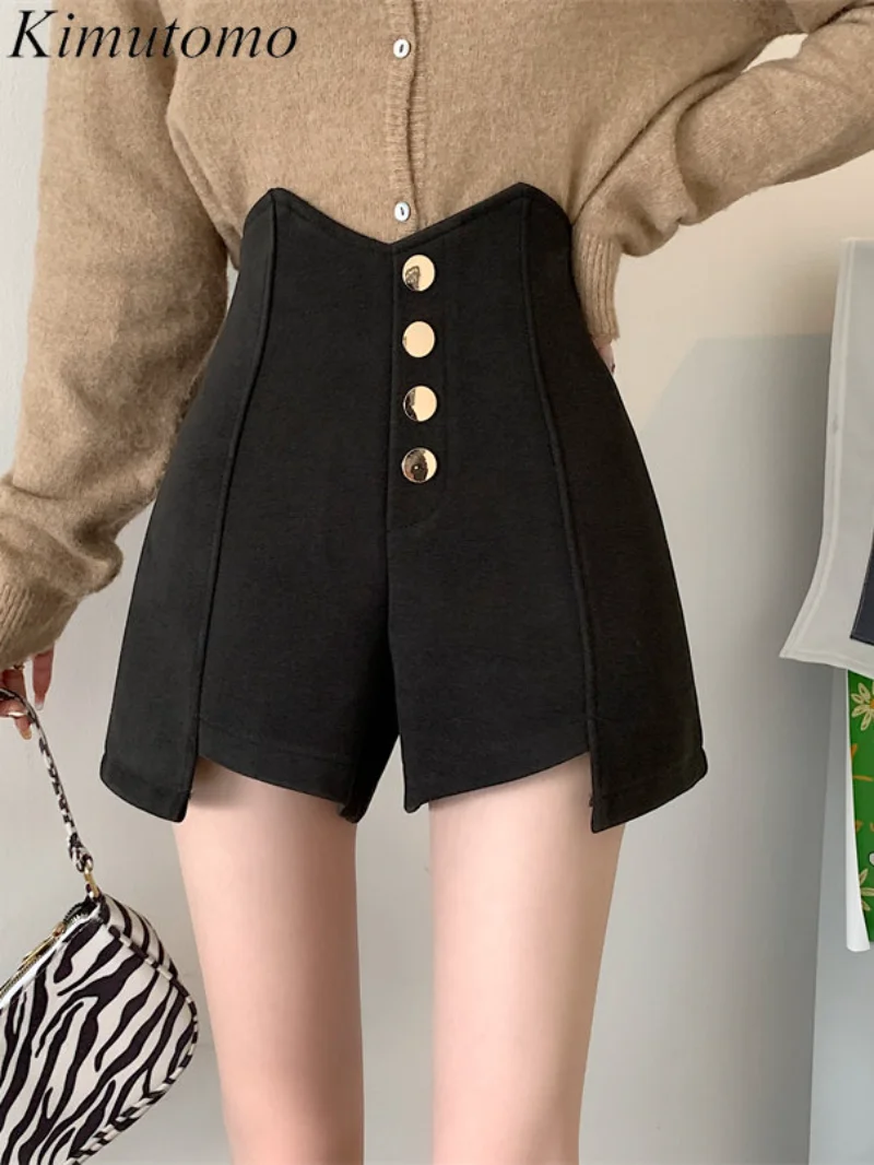 Винтажные шорты Kimutomo с асимметричным подолом, а-силуэт, женские элегантные универсальные брюки с высокой талией, широкими штанинами и пугов... 
Винтажные шорты Kimutomo с асимметричным подолом, а-силуэт, женские элегантные универсальные брюки с высокой талией, широкими штанинами и пугов...