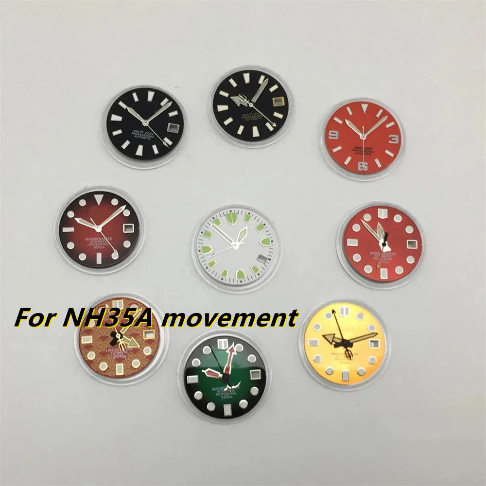 28.5mm Luminous Watch Dial for NH35A Movement Dials with Watch Hands Watch Accessories Replacement Set
28.5mm Luminous Watch Dial for NH35A Movement Dials with Watch Hands Watch Accessories Replacement Set
